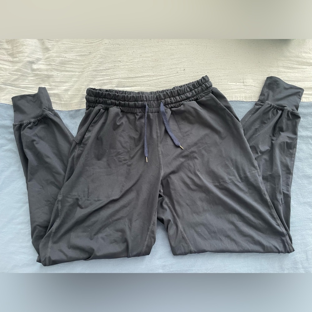 Navy Blue Athletic Drawstring Joggers